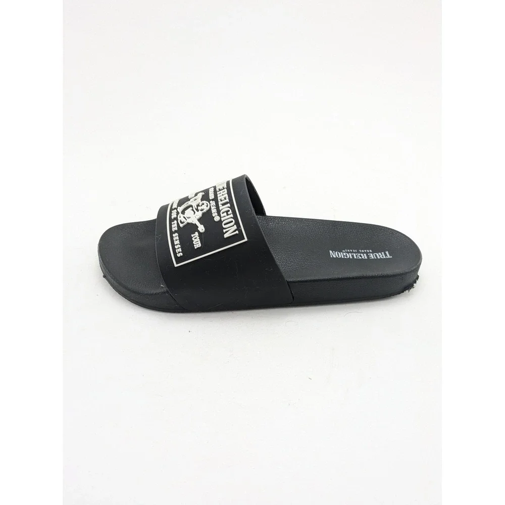 Mens True Religion World Tour Fashion For The Senses Black Sandals Size 11
